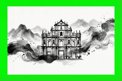 赌博平台水墨国风标志